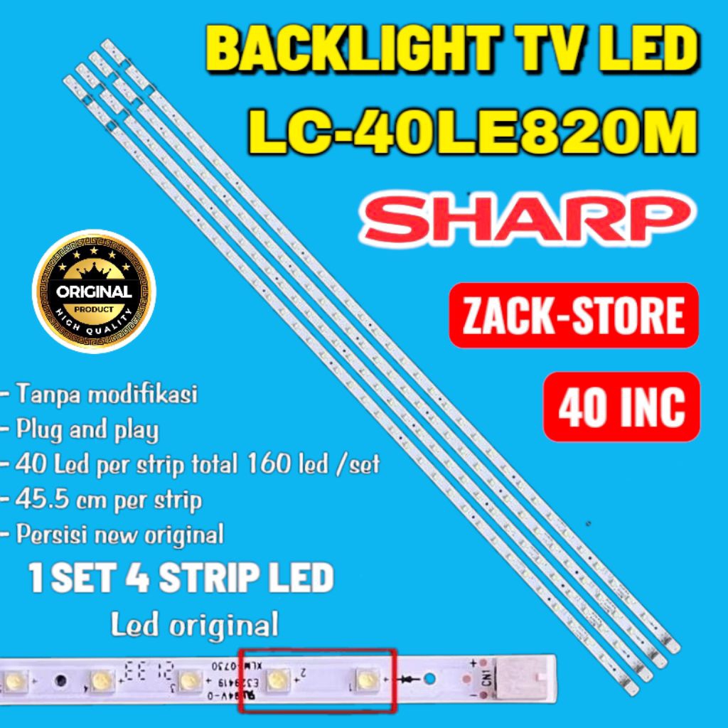 BACKLIGHT TV SHARP 40 INC LC40LE820M LAMPU BACKLIGHT SHARP LC-40LE820M LC40LE820M