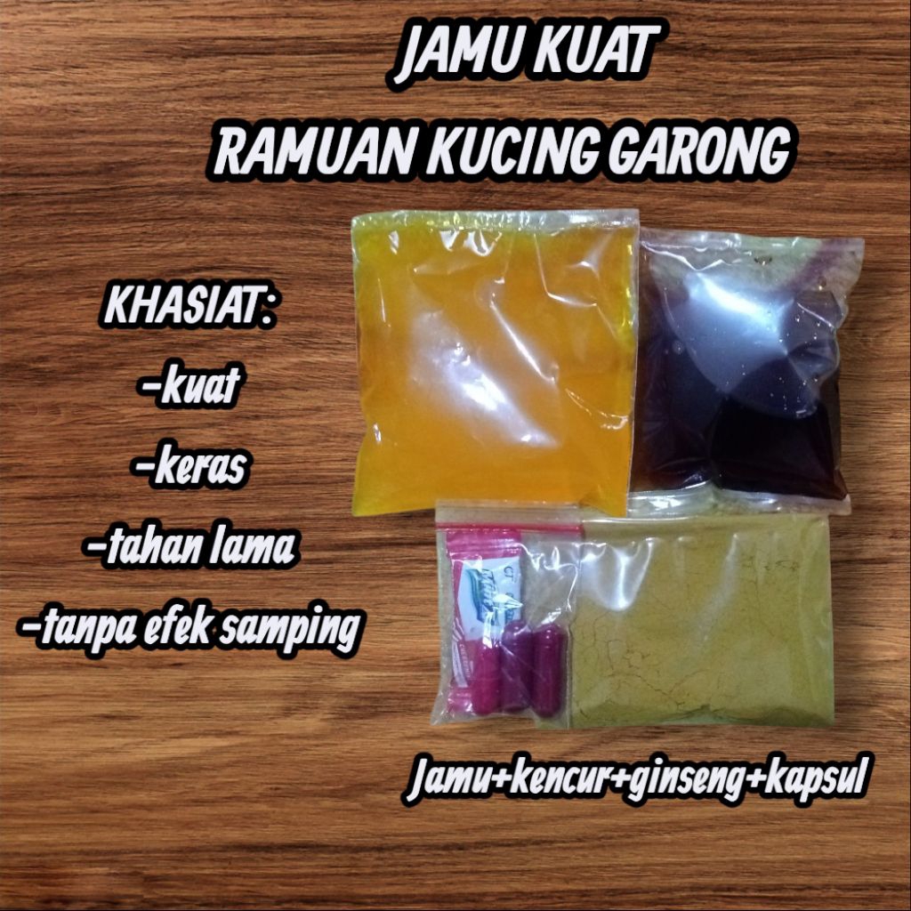 

JAMU HERBAL KUAT RAMUAN KUCING GARONG