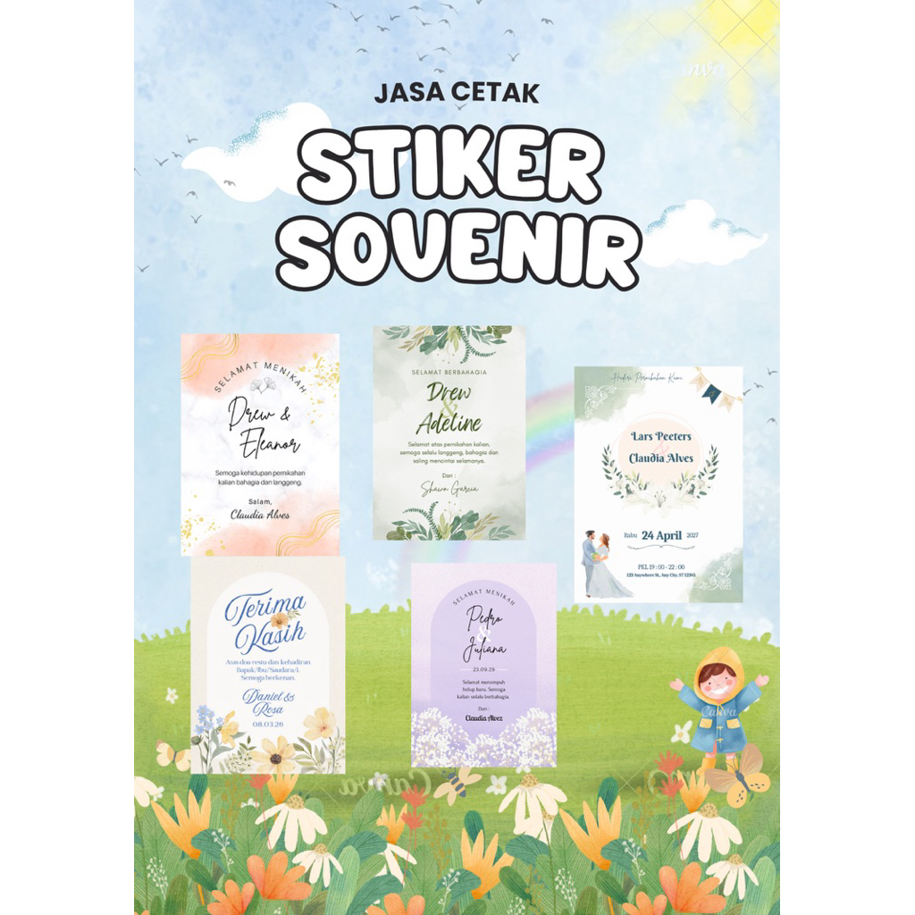 

STIKER SOVENIR 50 PCS 4x6 CM