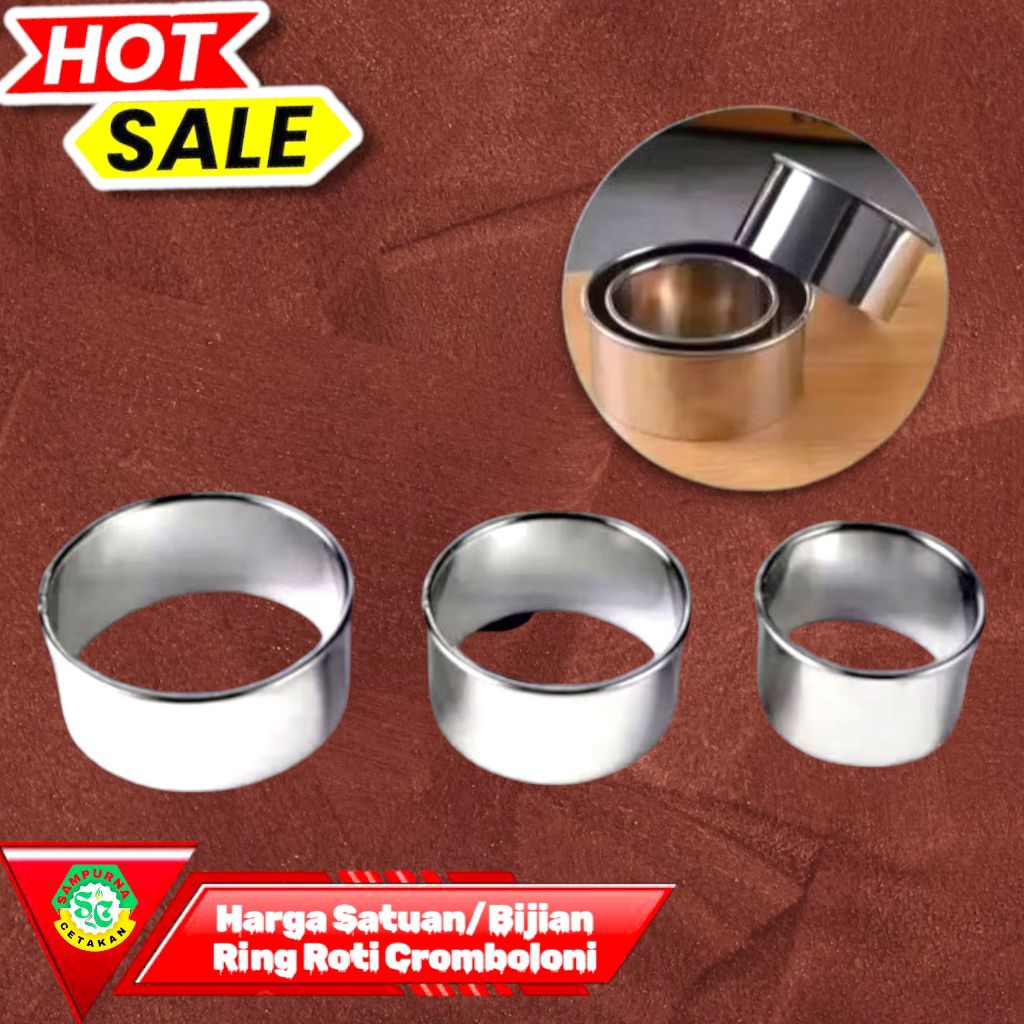 Cetakan Cromboloni Ring Roti Burger/Cookies Cutter Cromboloni