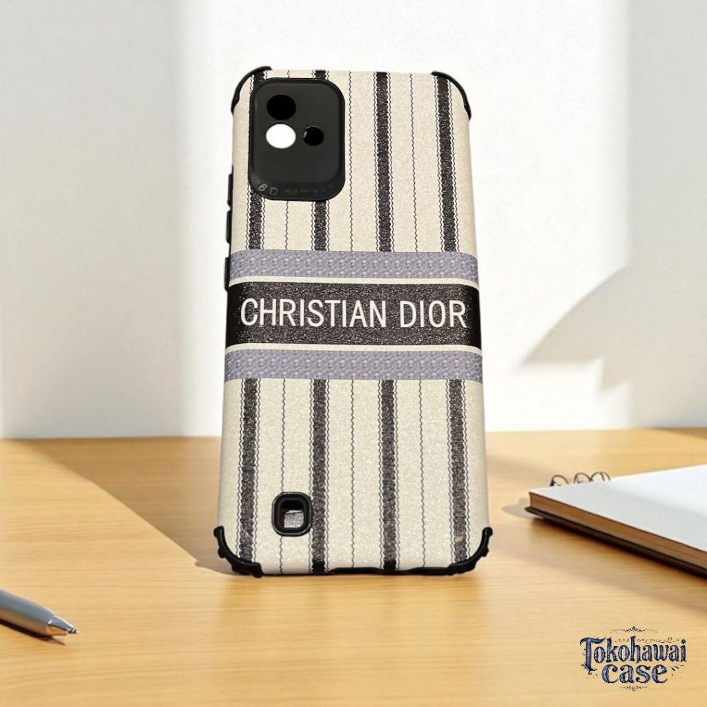 Casing Realme Narzo 50i Christian Dior Fabric Case – Softcase Premium Elegant Cover HP