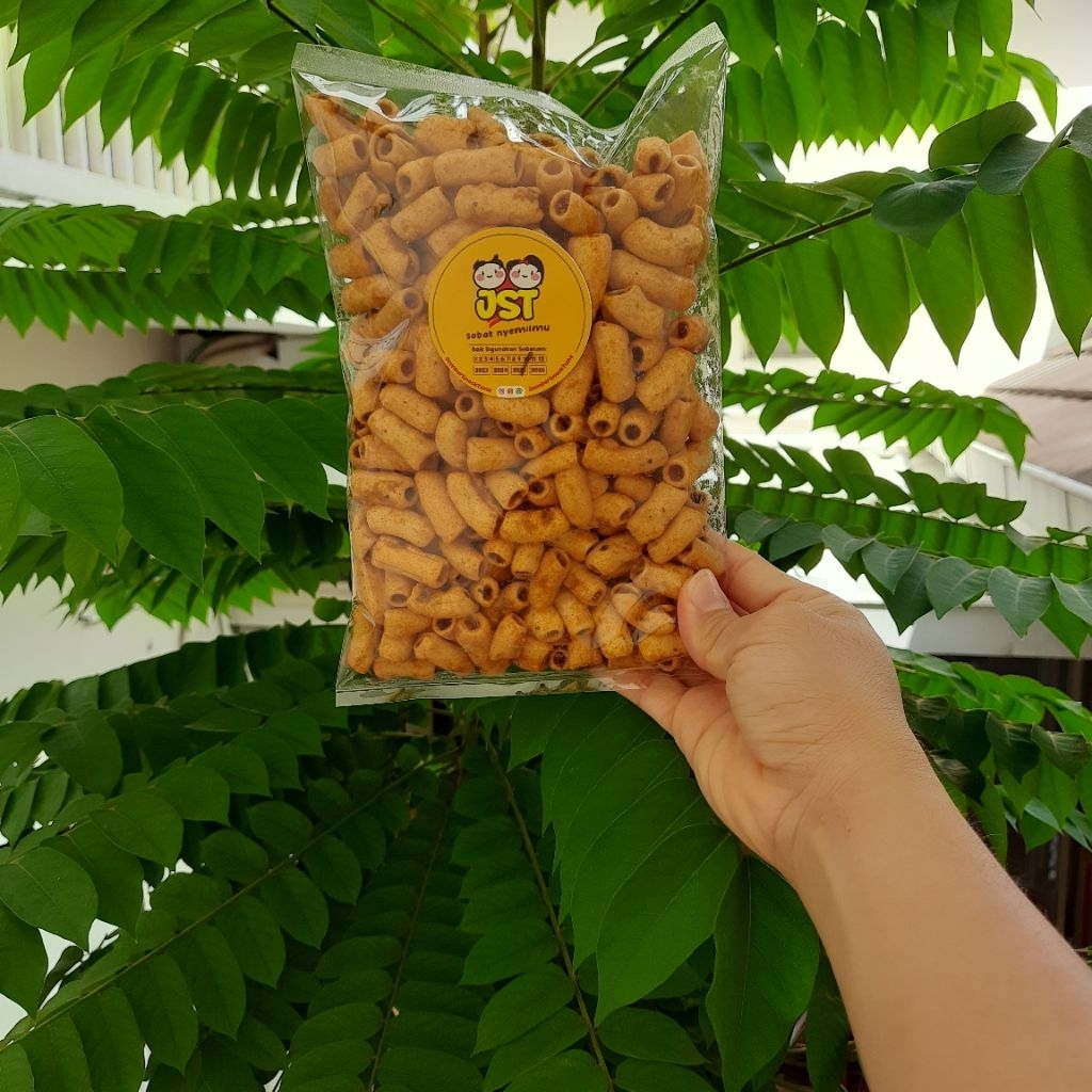 

[250gr] Makaroni Makroni Bantat Cikruh Daun Jeruk Camilan Empuk, Renyah, Gurih & Pedas