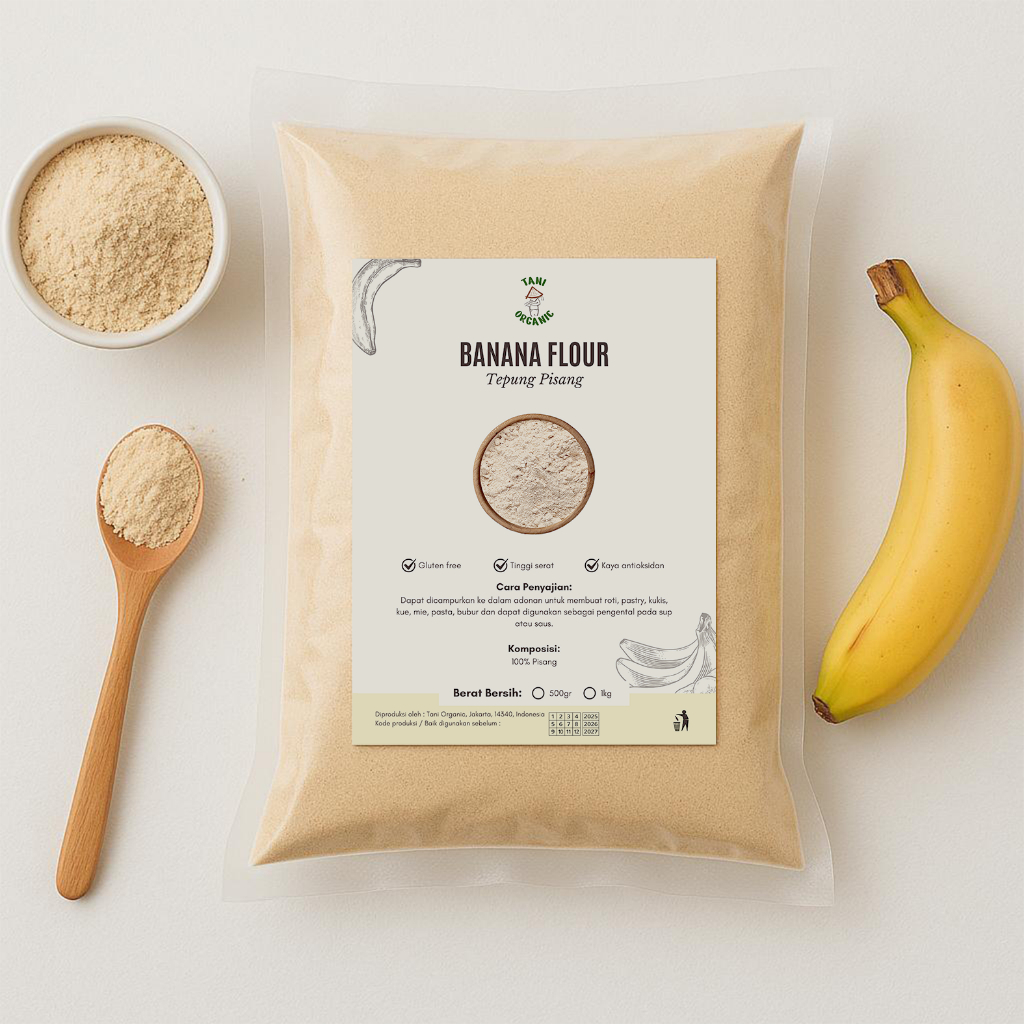 

Tani Organic Tepung Pisang – Gluten Free – Aman Untuk Bayi, MPASI dan Diet Sehat- Non GMO – Tanpa Pengawet