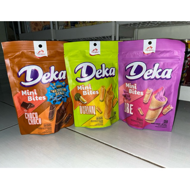 

DEKA MINI BITES RASA CHOCO / DURIAN / UBI ISI 72g