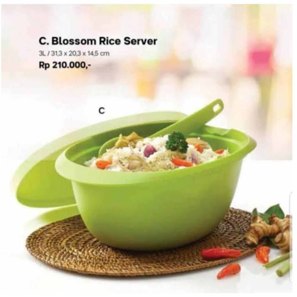 Blossom Rice Server with Spoon Tupperware