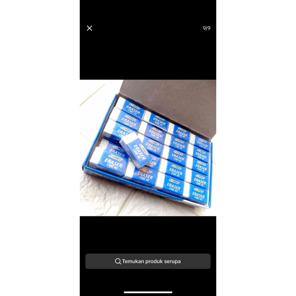 

(1 PACK / 40 PCS) SETIP COMBO ERASER CBE 40B