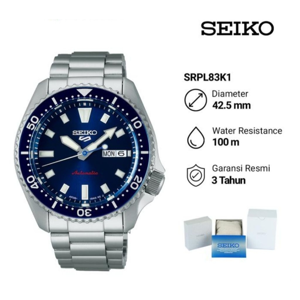 Seiko 5 Sports SRPL83K1 SKX series Jam Tangan Pria Original