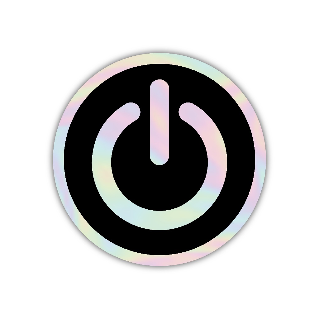 

Z494 sticker power aesthetic, stiker hologram satuan