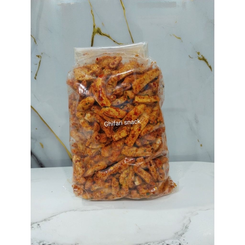 

basreng viral pedas daun jeruk kemasan 500gram Food Snacks Goreng