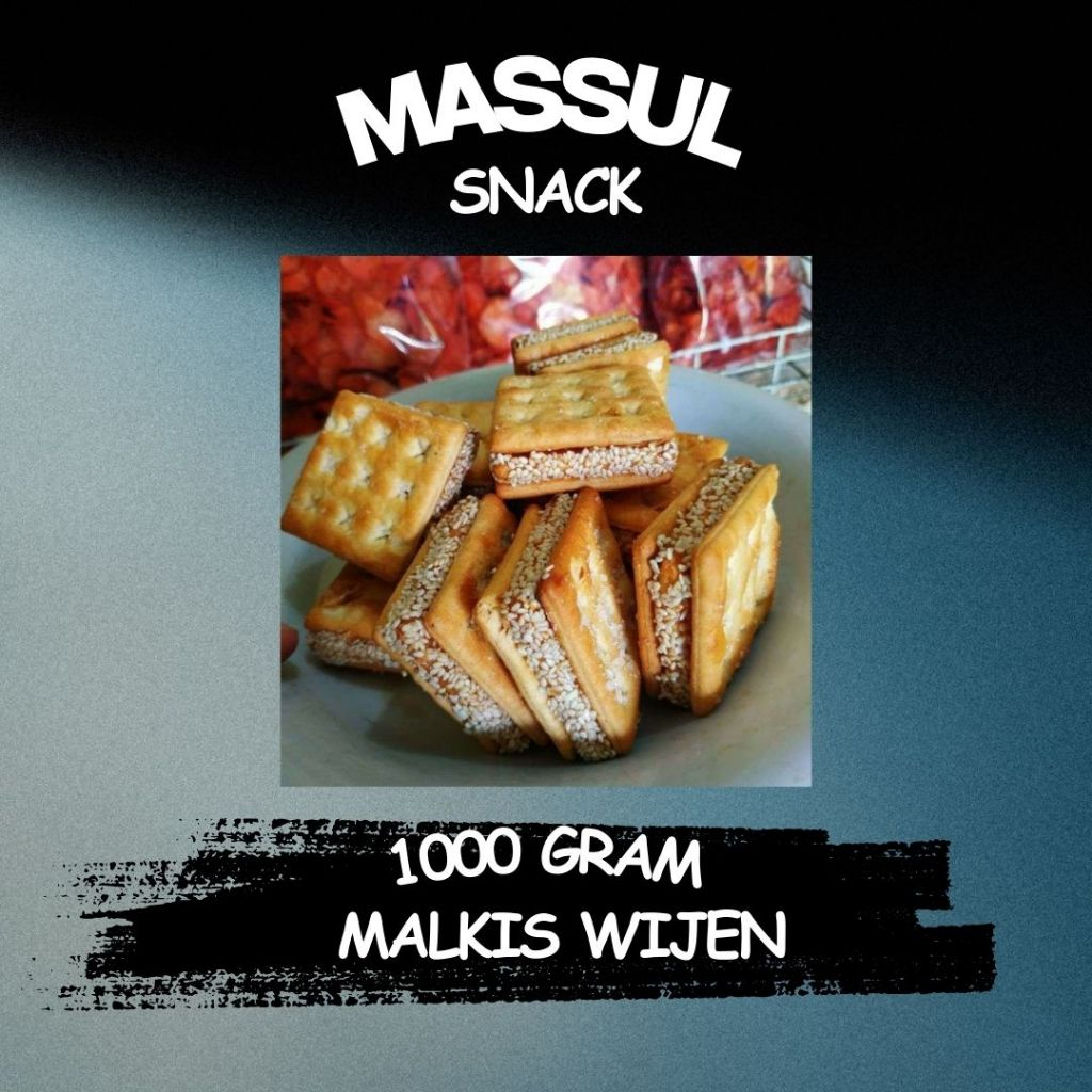 

[1000 gram] Cemilan Biskuit Malkist Wijen Jajanan Jadul
