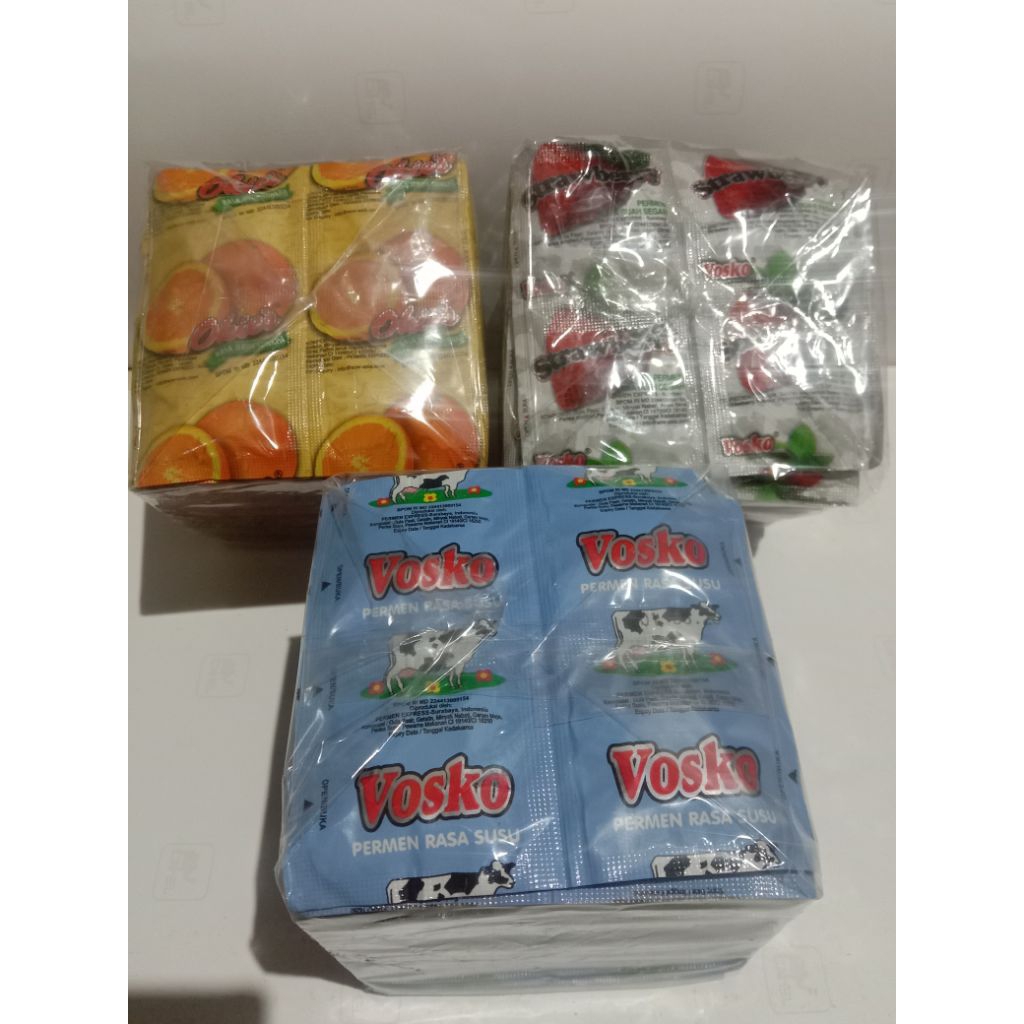

permen vosko 1 pack isi 20 lembar/vosko susu