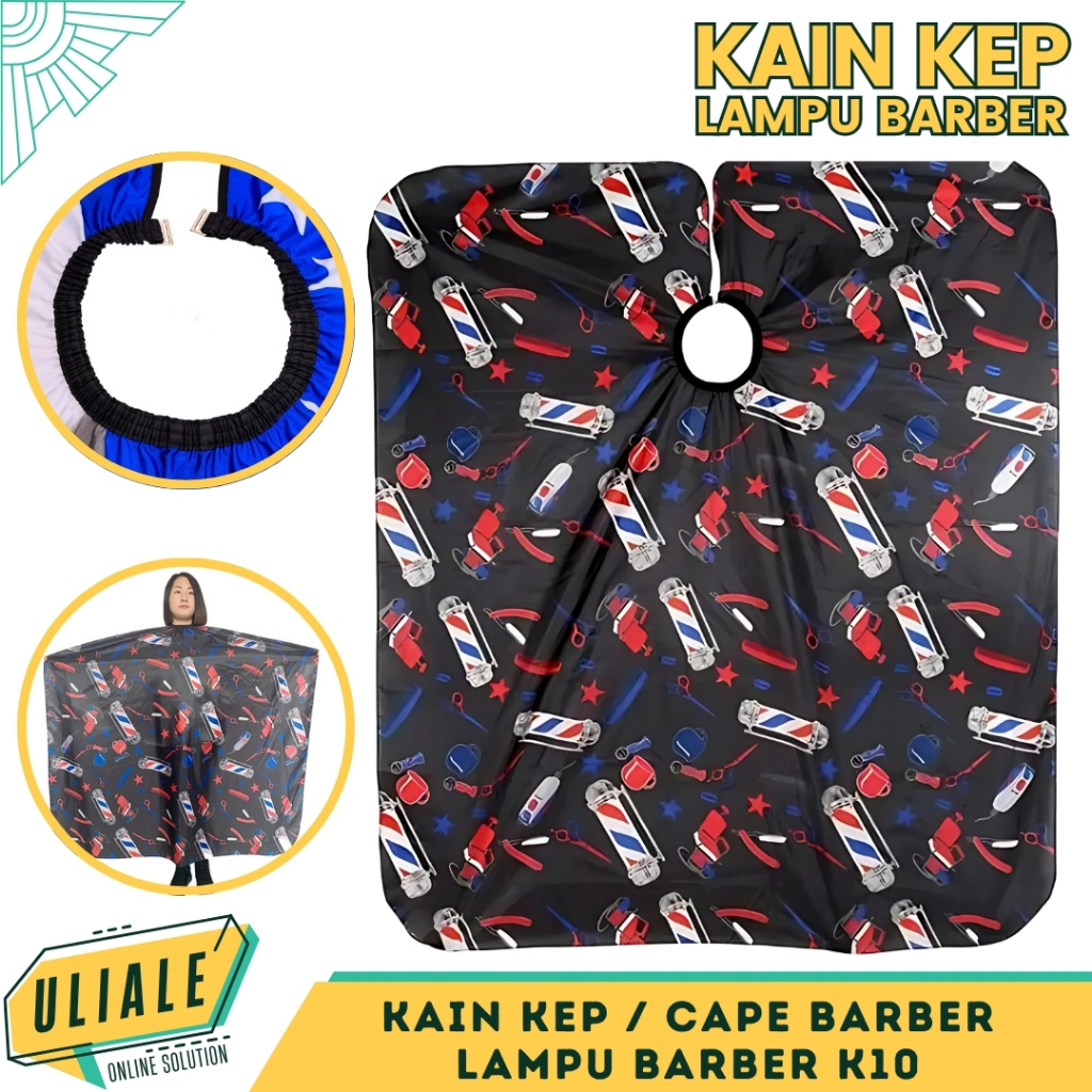Kain Kep Kain Kip Kain Cukur Rambut Kain Potong Rambut Kain Barber Motif Lampu Barber K10