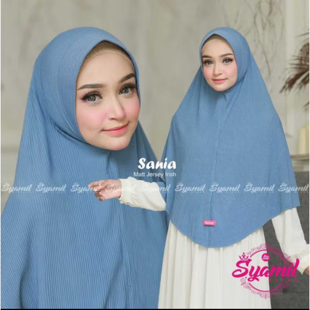 Syamil Sania / hijab syari / hijab instan syari / hijab plisket / jilbab instan