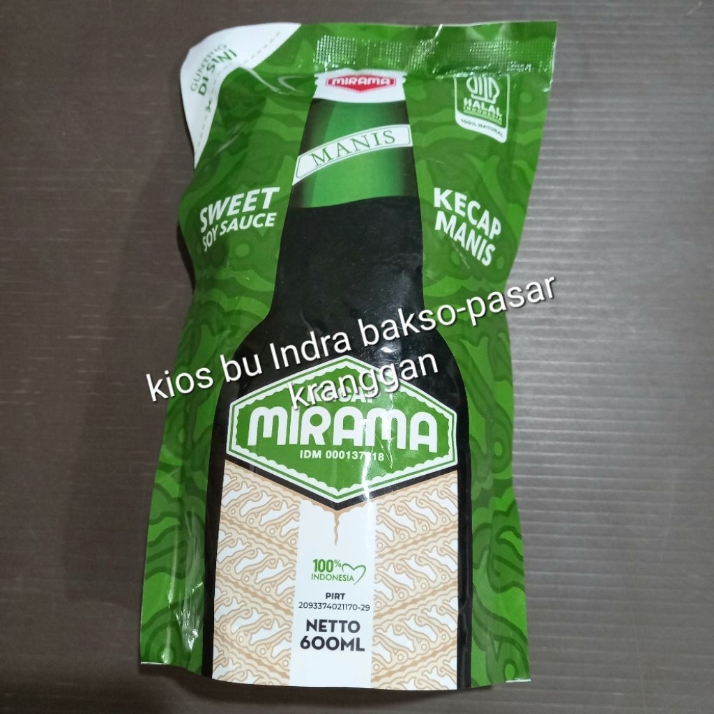 

kecap manis mirama 600 ml asli semarang pouch isi ulang refill
