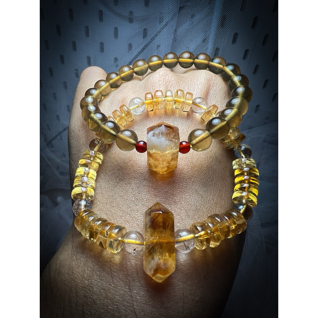 Natural Gelang Citrine double point
