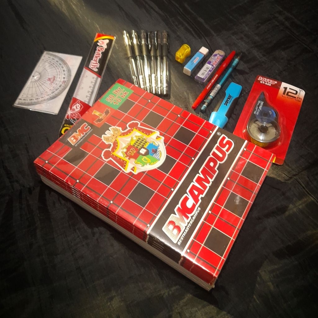 

(Paket F) Paket Buku Sekolah dan Alat Tulis Sekolah SMP SMA: Buku Campus BMC 36 Lembar, Alat Tulis Lengkap