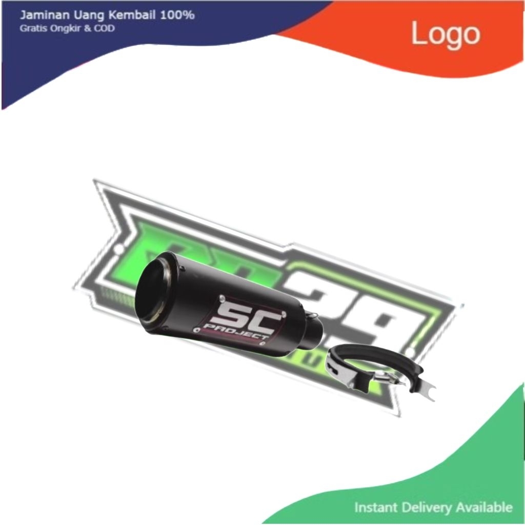 SILINCER SILENCER KNALPOT RACING SC project  VIXION R15V3 V2 CBR150R CB INLET 50 MM HITAM