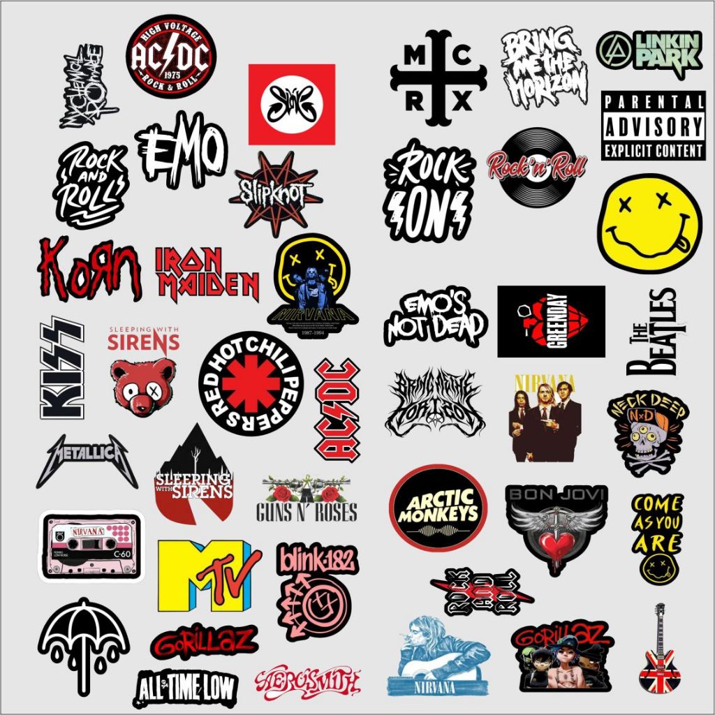 

STIKER BAND ISI 40 PCS++ FREE BONUS TINGGAL TEMPEL / STIKER PACK / STIKER TUMBLER / STIKER LAPTOP / STIKER BAND