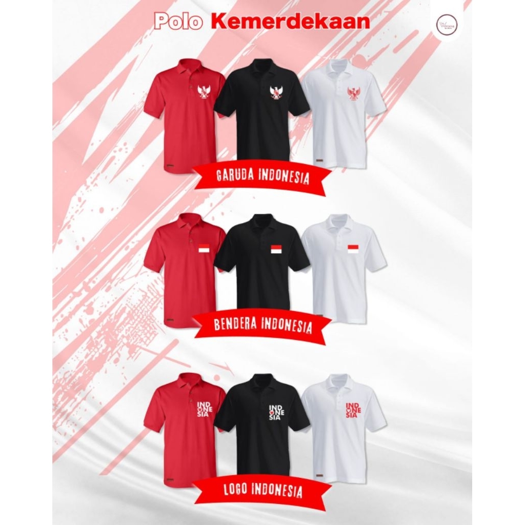 kaos polo kemerdekaan