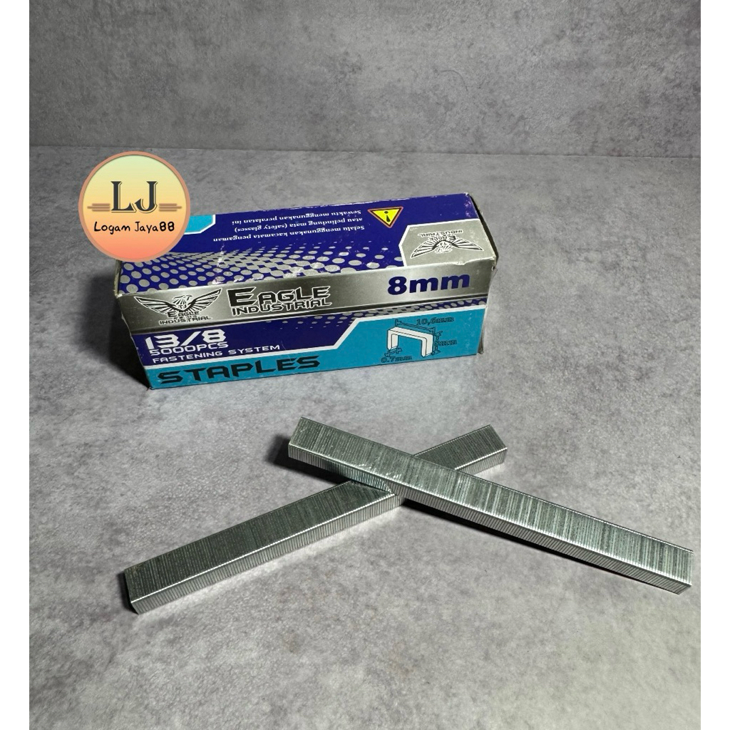 

Isi Anak Hekter Staple gun Refill 8mm / isi paku tembak 8mm 13/8 isi 5000 pcs