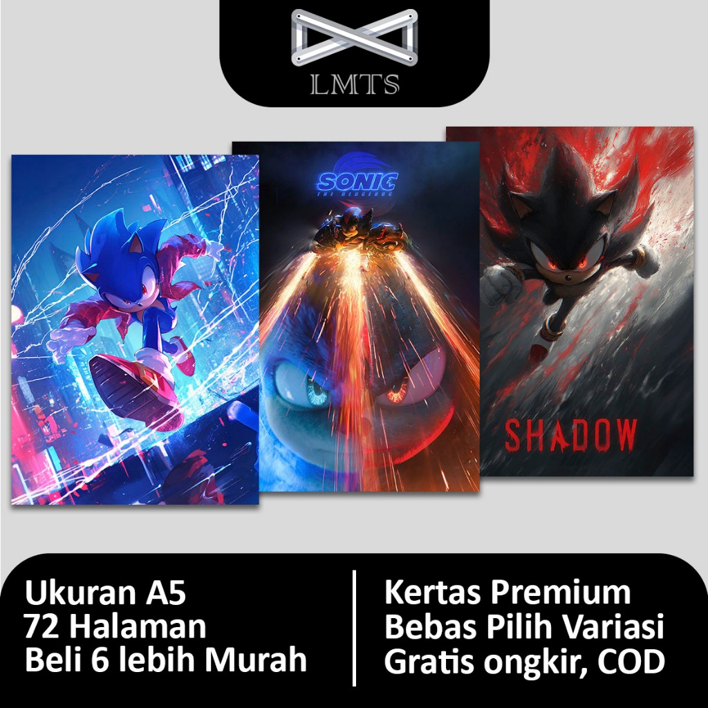 

[Grosir] Buku Tulis Tema S0N1C A5