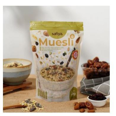 

Safiya Food Muesli Fruit and Seed 1Kg atau 500g Sereal Sehat Authentic/ Makanan Sehat berserat tinggi / Sarapan Sehat anti kolestrol