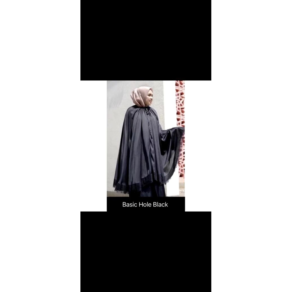 BUTTONSCARVES SIGNATURE LACE BASIC HOLE BLACK PRAYEROBE