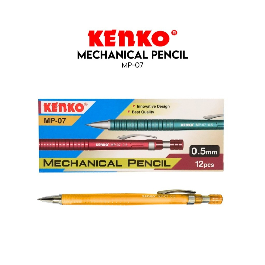 

Kenko Mechanical Pencil 0.5mm / Pensil Mekanik 0.5 Kenko MP-07 1 Lusin