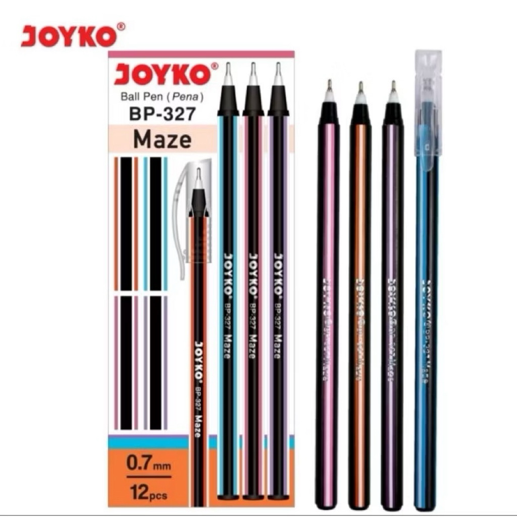 

pulpen joyko BP-327 Black (12pcs/kotak)