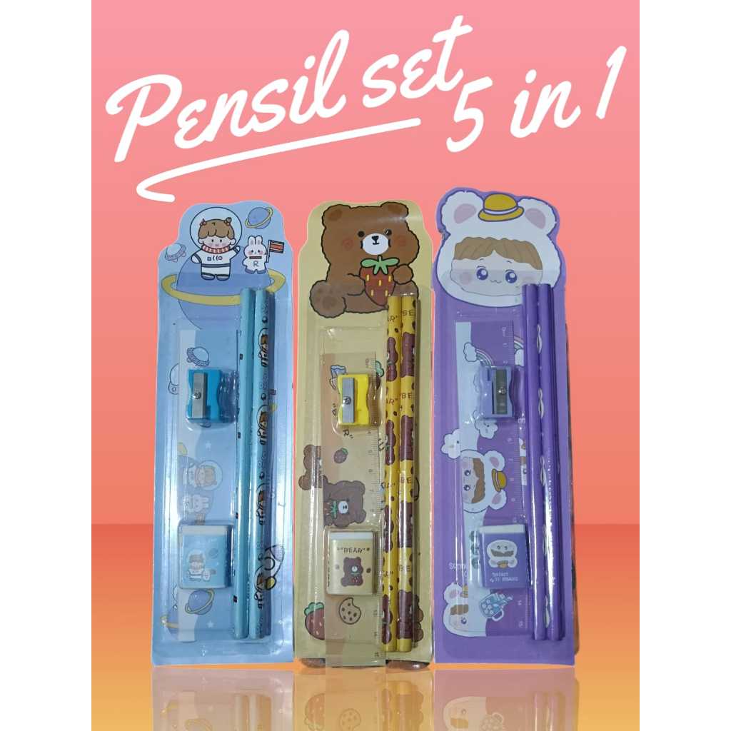 

PENSIL SET KARAKTER 5in1 MURAH
