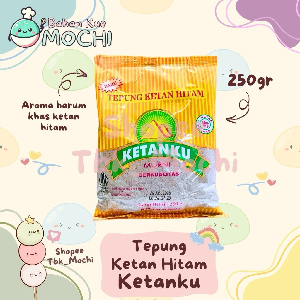 

Tepung Ketan Hitam Ketanku / Tepung Ketan Hitam 250gr Ketanku / Tepung Bolu Ketan Hitam Viral