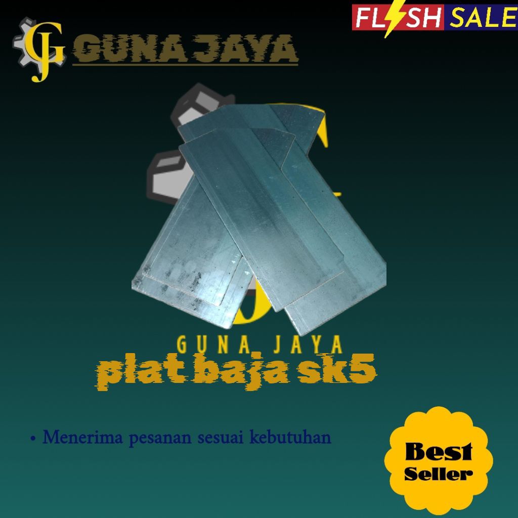 plat baja sk5  0,5 mm x10 mm x 1000 mm