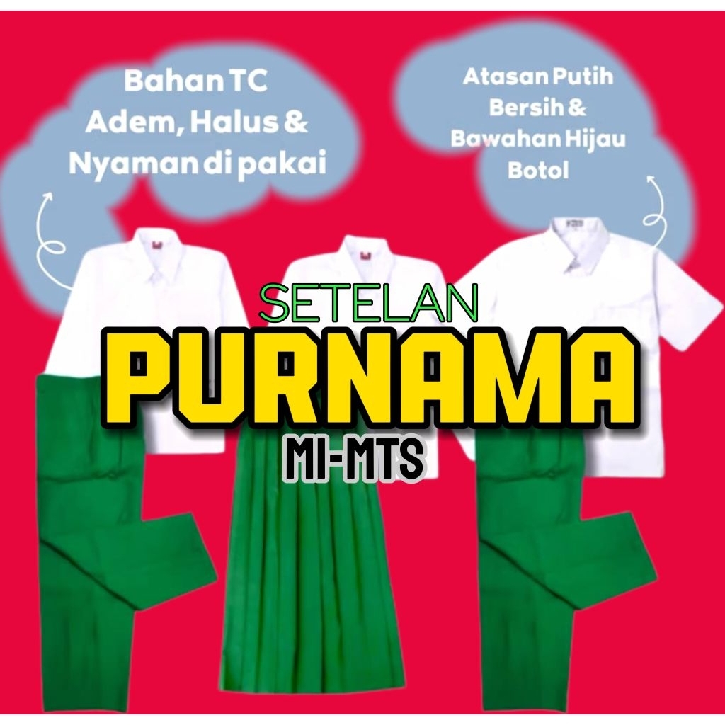 SERAGAM SEKOLAH MI SETELAN PURNAMA