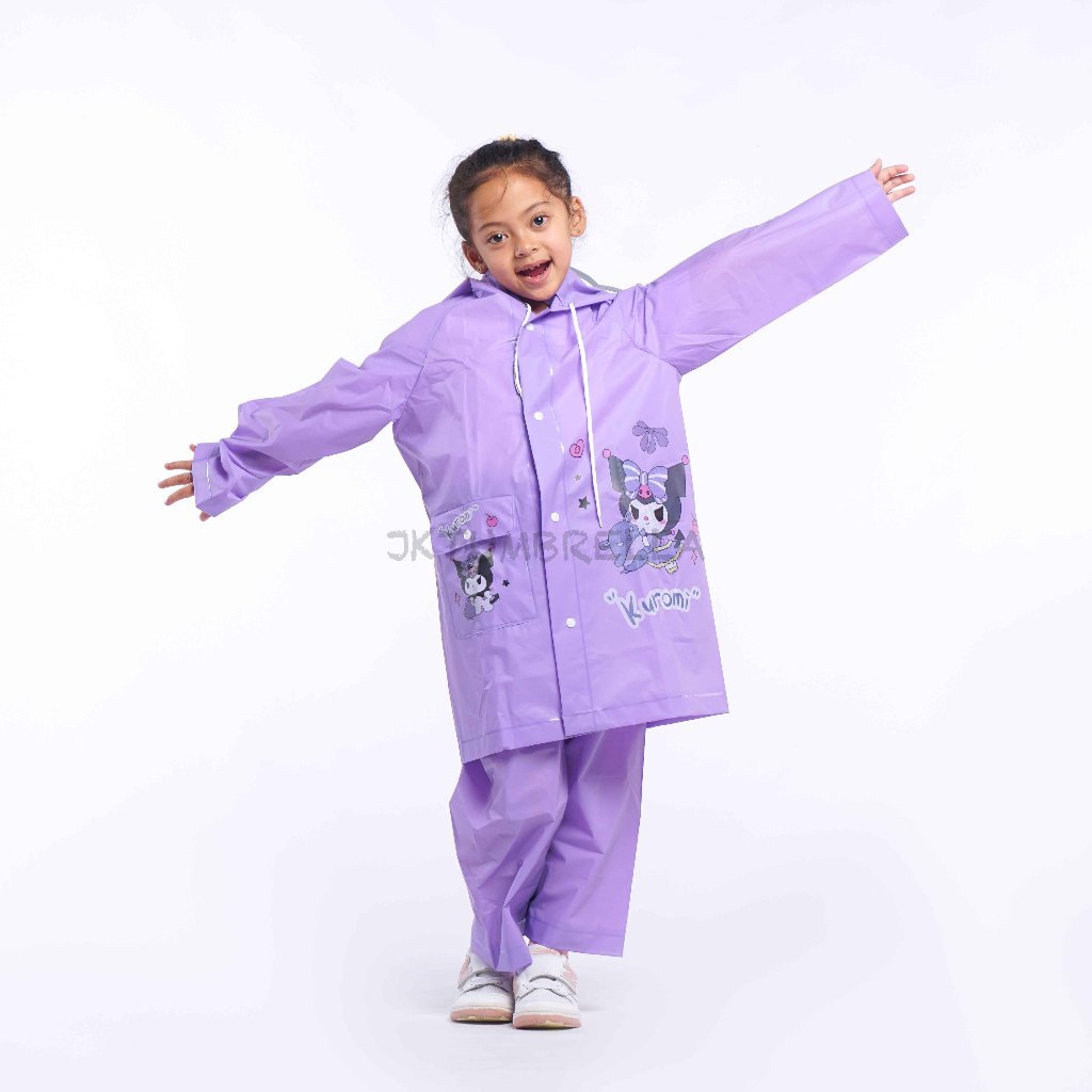 Jas Hujan Setelan Anak DIY Motif Stiker Tempel Sendiri 8111, 8211