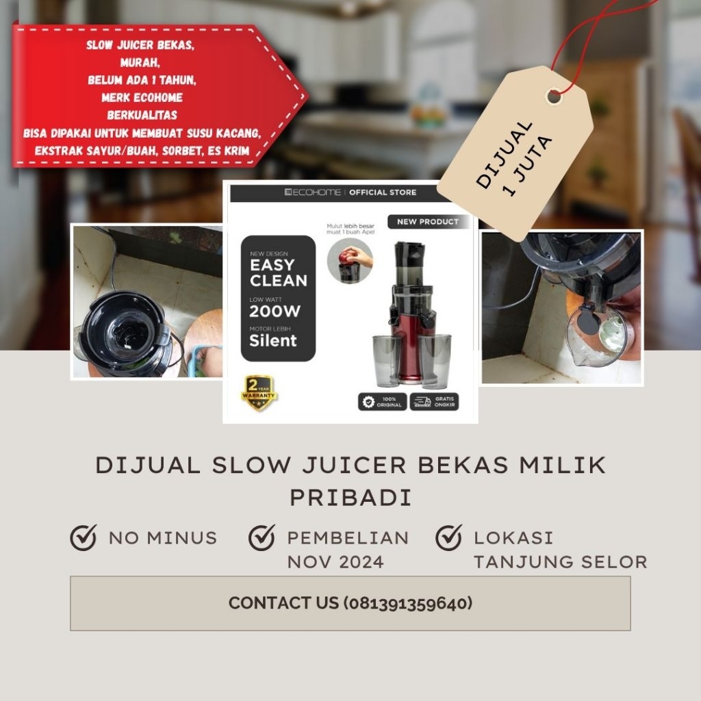 SLOW JUICER ECOHOME