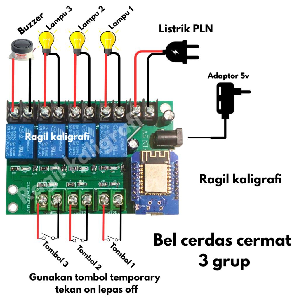 Controller bel cerdas cermat 3 grup kontroler bel cerdas cermat 3 tim  auto lock