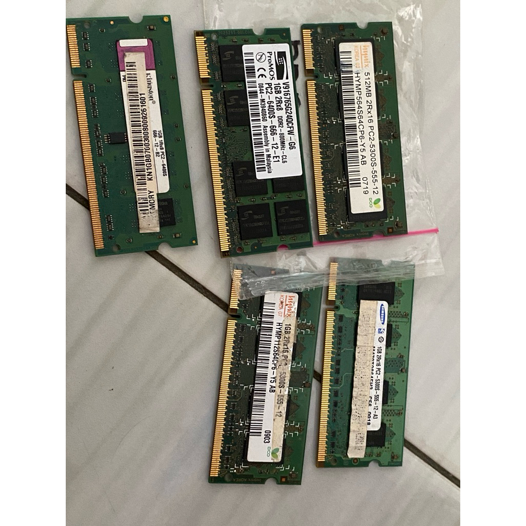 RAM SODIM DDR2 ORIGINAL COPOTAN NORMAL 1GB DAN 512MB