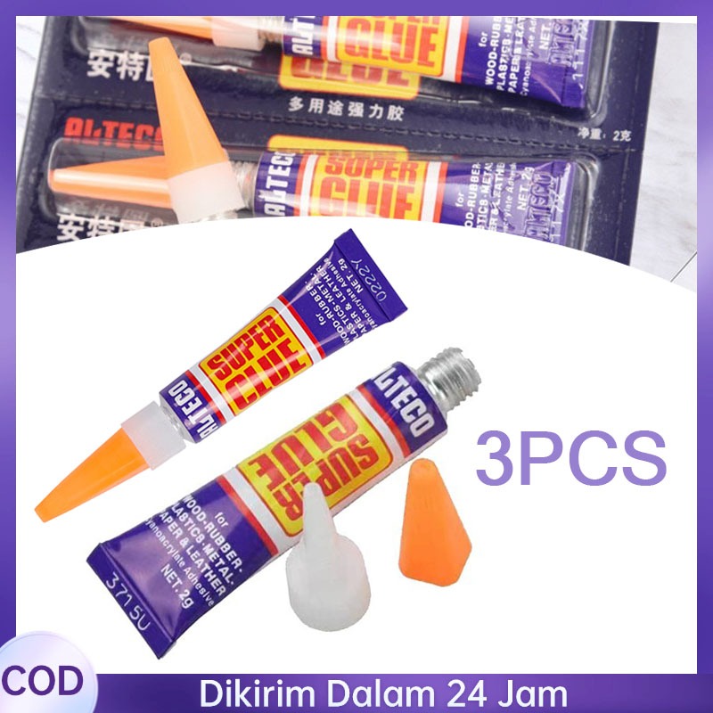 

3pcs Power Glue Super Kuat Lem Cair Lem Instan Liquid Glue Tahan Panas Dan Beku Billiard Liquid Super Glues Cue Tip Pool Cue Glue