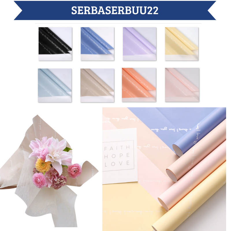 

Kertas Buket Bunga Matte Solid BiColor Cellophane Flower Wrapping Paper Valantine Dua Warna Bi Color KB055 SS22