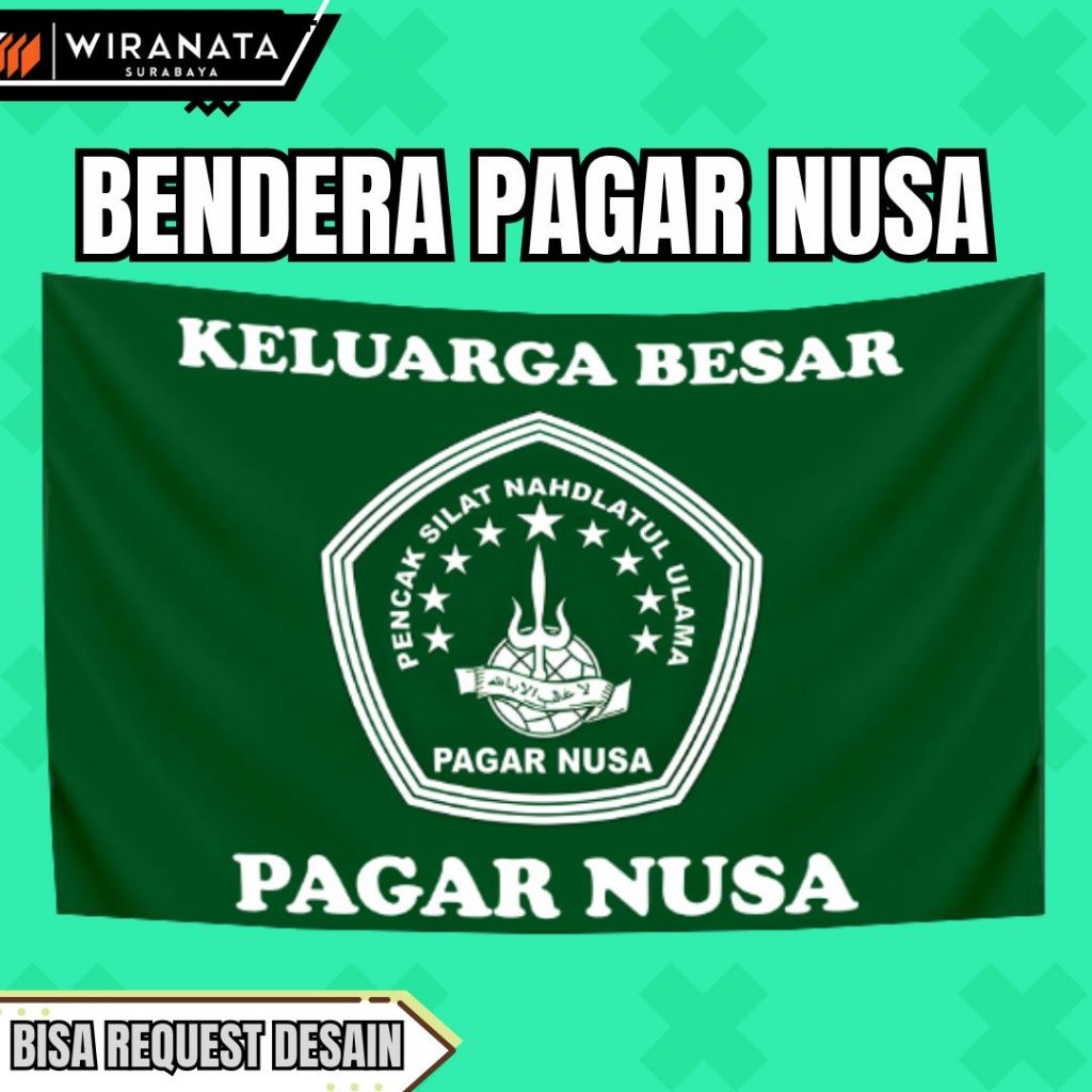Bendera Pagar Nusa Murah – Bendera Perguruan Silat – Bisa Custom Nama & Logo