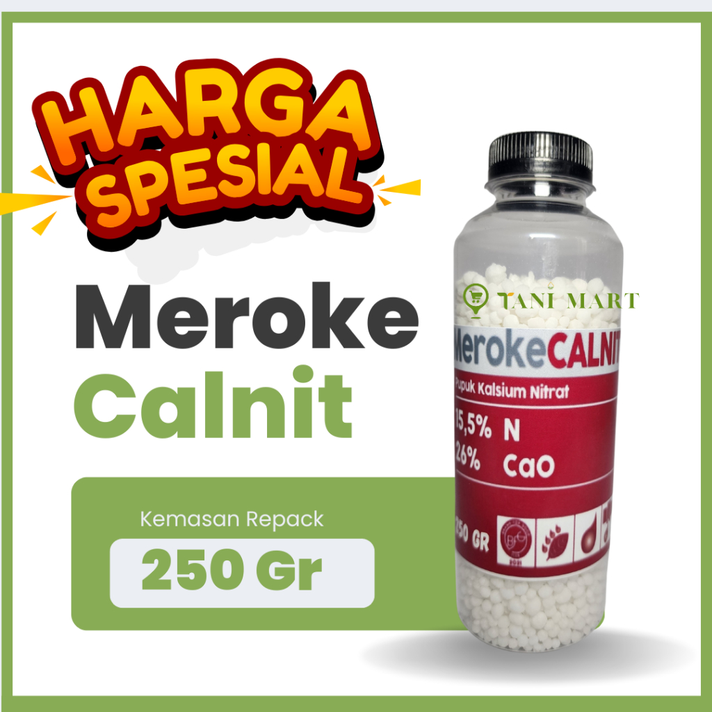 Pupuk Kalsium Murni N+CaO Meroke (Kemasan Repack Aman)