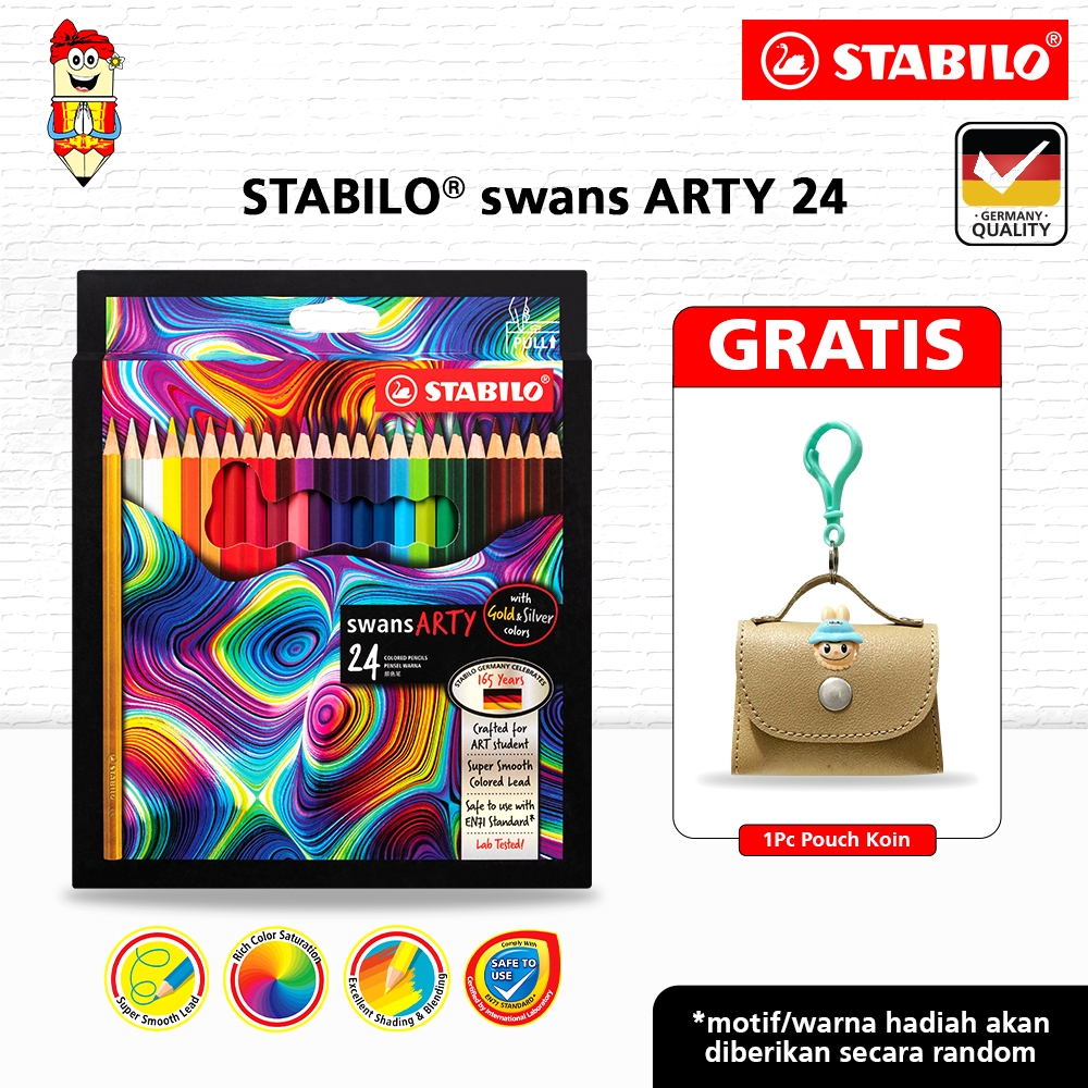 

STABILO swans ARTY Colored Pencils 24 pcs / Pensil Warna isi 24 pcs