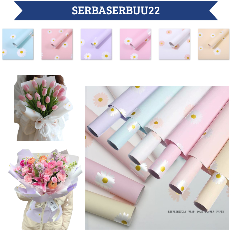 

Kertas Cellophane Buket Bunga Daisy Flower Wrapping Paper Florist Kertas KB066 SS22