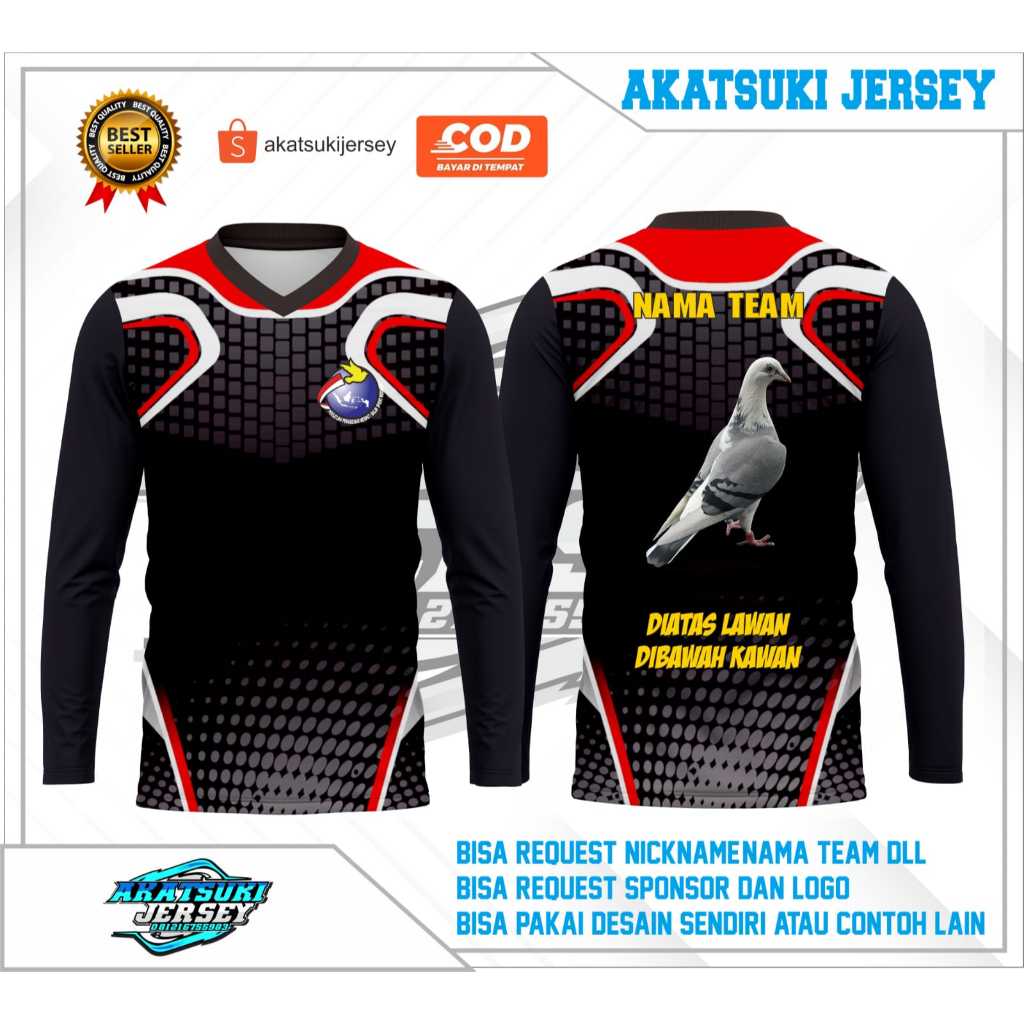 jersey merpati balap custom