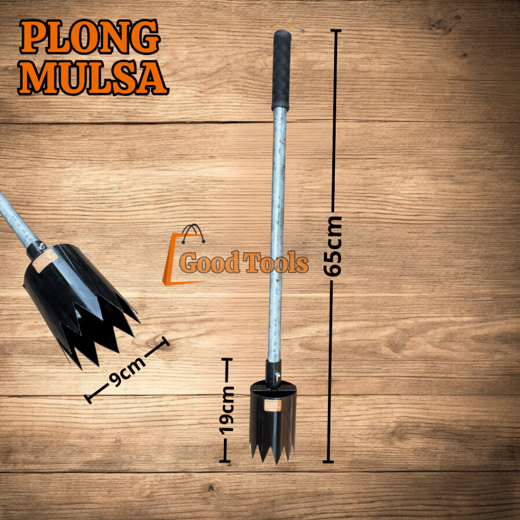 Plong Mulsa diameter 9cm / Alat Pelubang Plastik Mulsa Dengan Gagang / pelubang