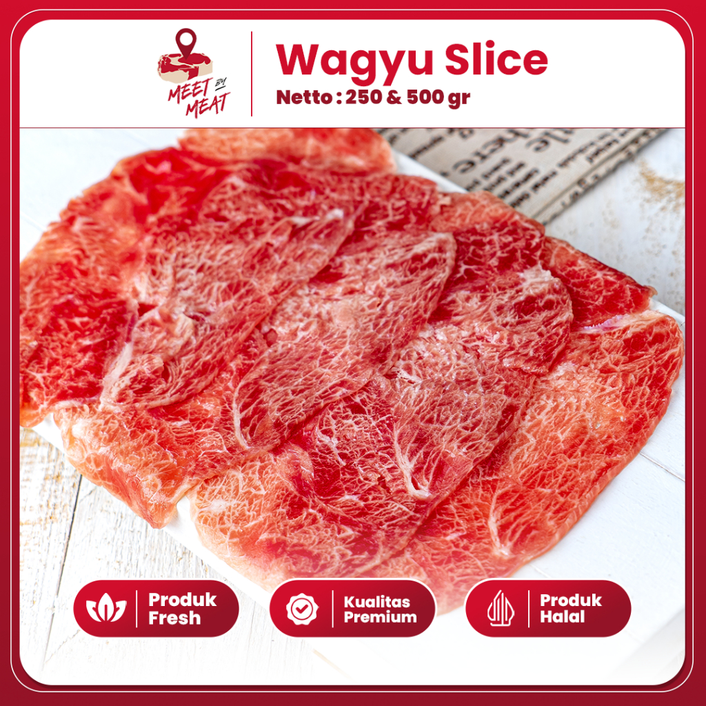 

Wagyu Beef Slice Meltique Daging Sapi Iris Tipis Berlemak Cocok Untuk Grill Shabu Suki Meetbymeat