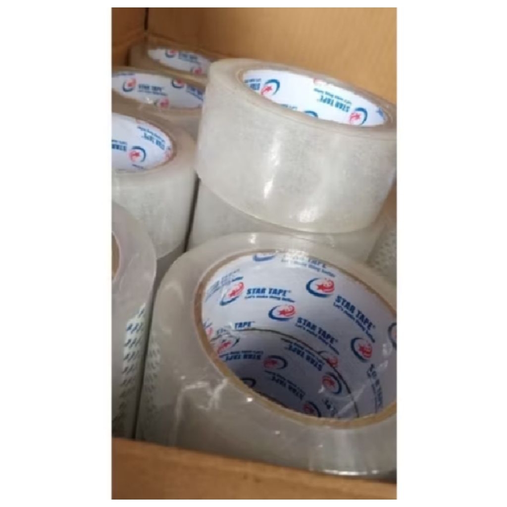

LAKBAN ( 1 DUS ) BENING (PUTIH) 90 YARD X 48MM LENGKET STAR TAPE
