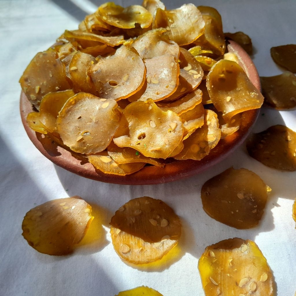 

krupuk tempe mentah, utuh kemasan 1kg rasa gurih renyah