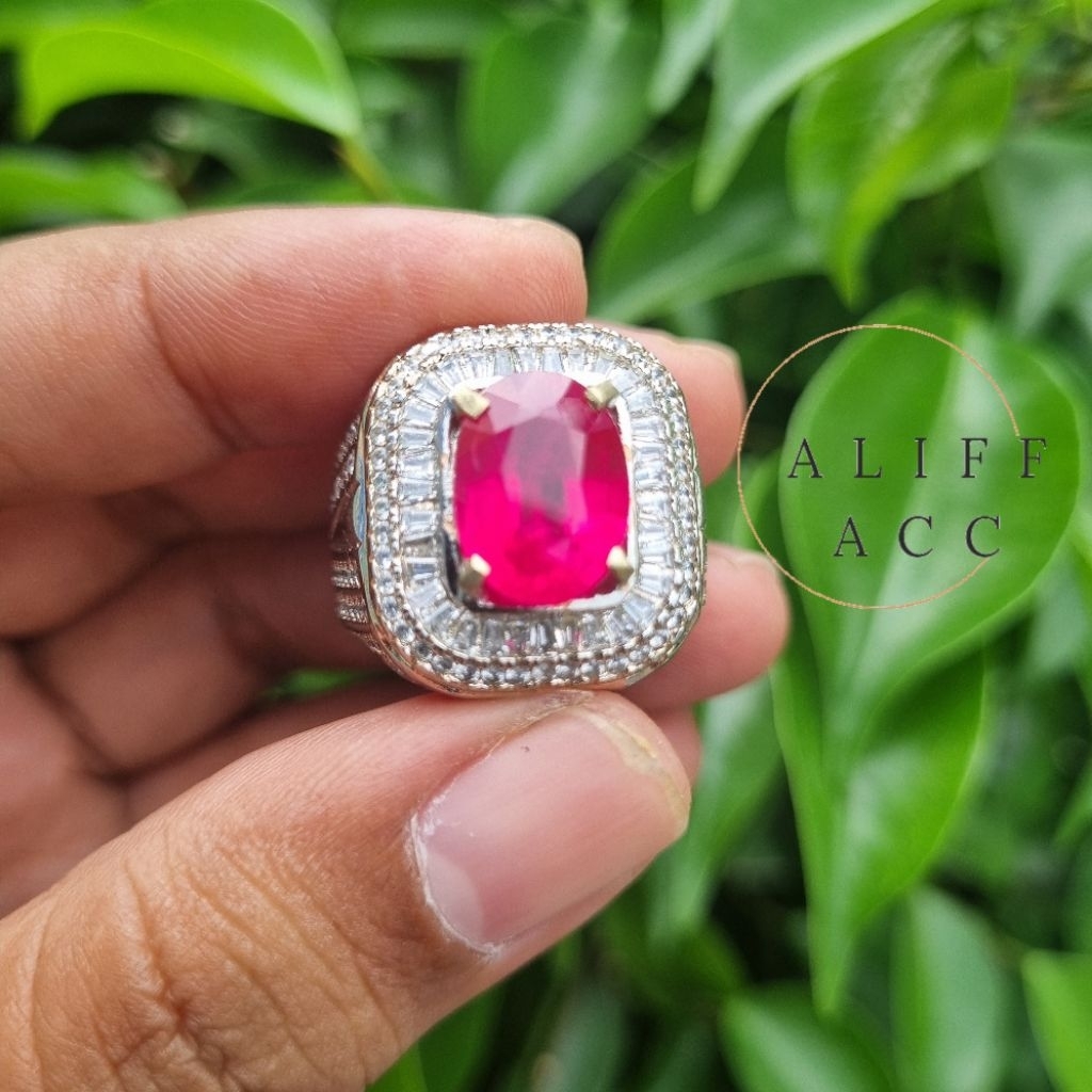 CINCIN BATU RUBY MERAH SATAM BANGKOK SUPER KATING MEWAH