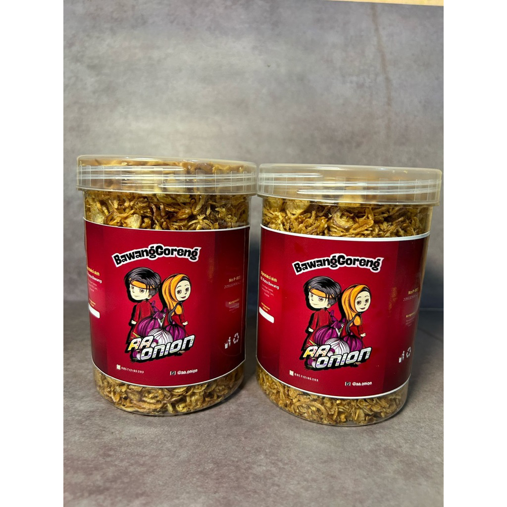 

Bawang Goreng AaOnion kemasan toples 260gram